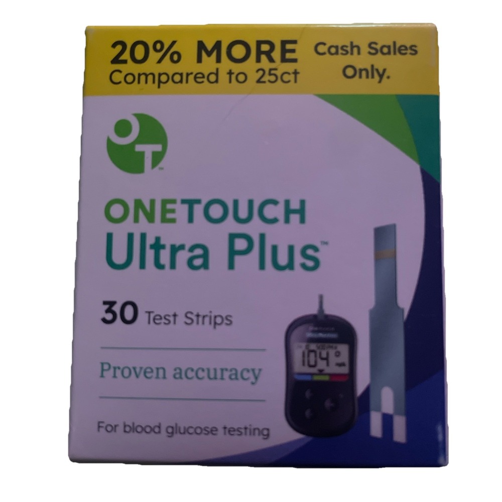 One Touch Ultra Plus 30ct Test Strips (New) 02/28/2026 +